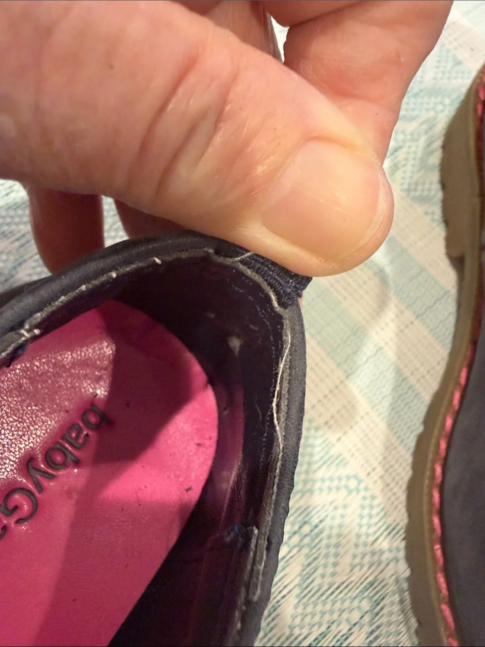 GAP Navy Mary Jane Shoes with Pink Insole Toddler size 9